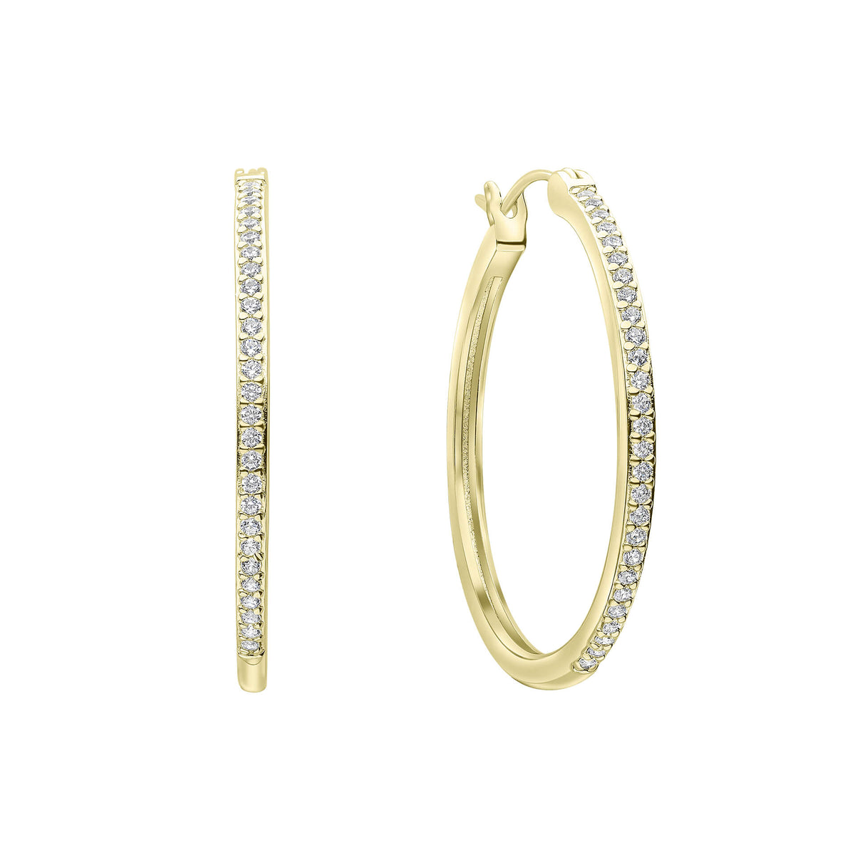 Diamonfire 33mm Large Hoop Earrings