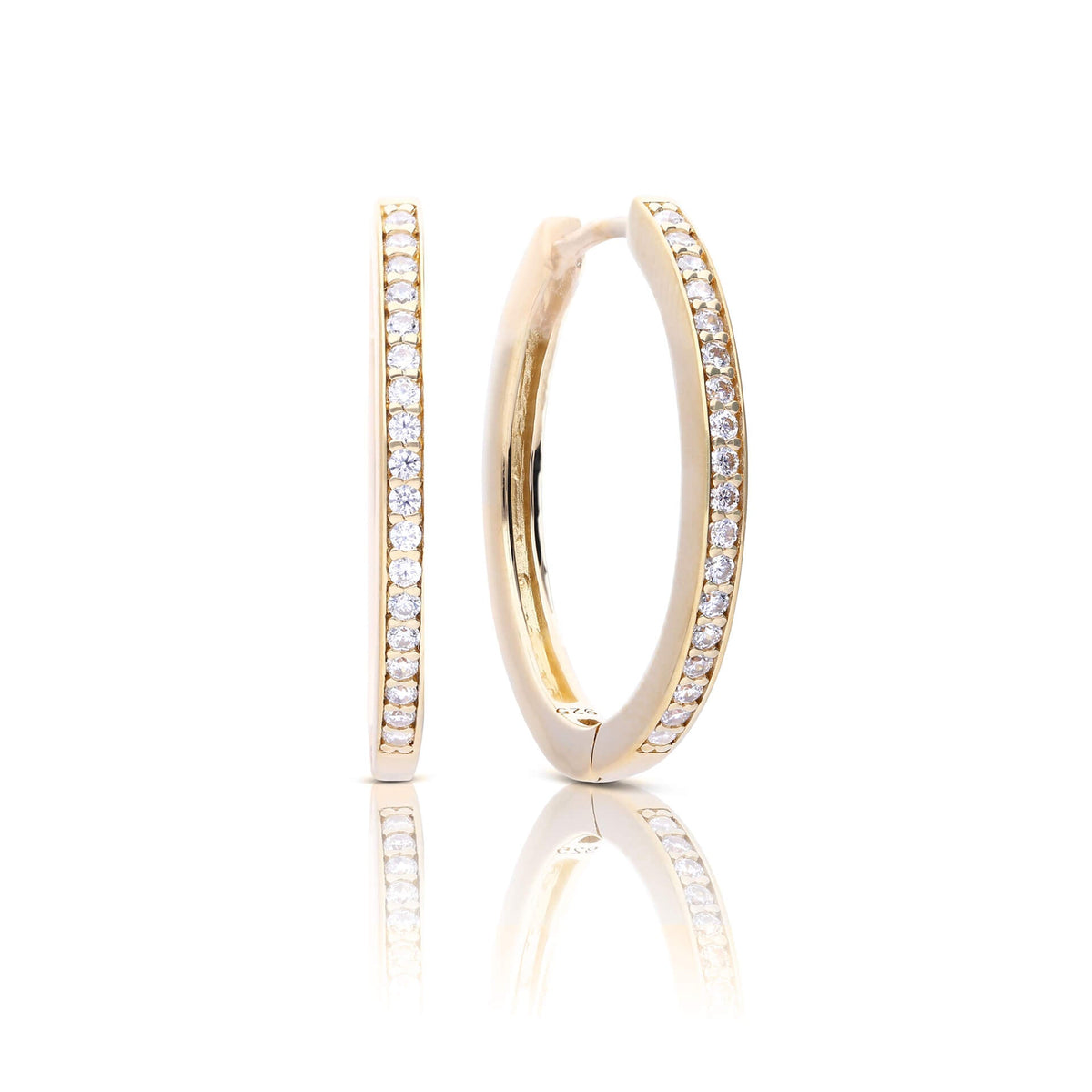 Diamonfire Classic Creole Zirconia Hoop Earrings