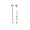 Diamonfire Teardrop Front Stud and Back Drop Earrings