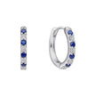 Diamonfire Two Tone Zirconia Hoop Earrings