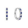 Diamonfire Two Tone Zirconia Hoop Earrings