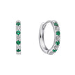 Diamonfire Two Tone Zirconia Hoop Earrings