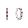 Diamonfire Two Tone Zirconia Hoop Earrings