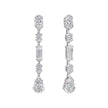 Diamonfire Elongated Half Bezel Drop Earrings