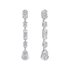 Diamonfire Elongated Half Bezel Drop Earrings