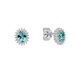 Diamonfire Oval Zirconia Pave Stud Earrings