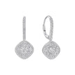 Diamonfire Pave Stippled French Hook Earrings