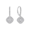 Diamonfire Pave Stippled French Hook Earrings