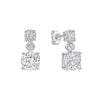 Diamonfire Radiant & Oval Cut Drop Earrings
