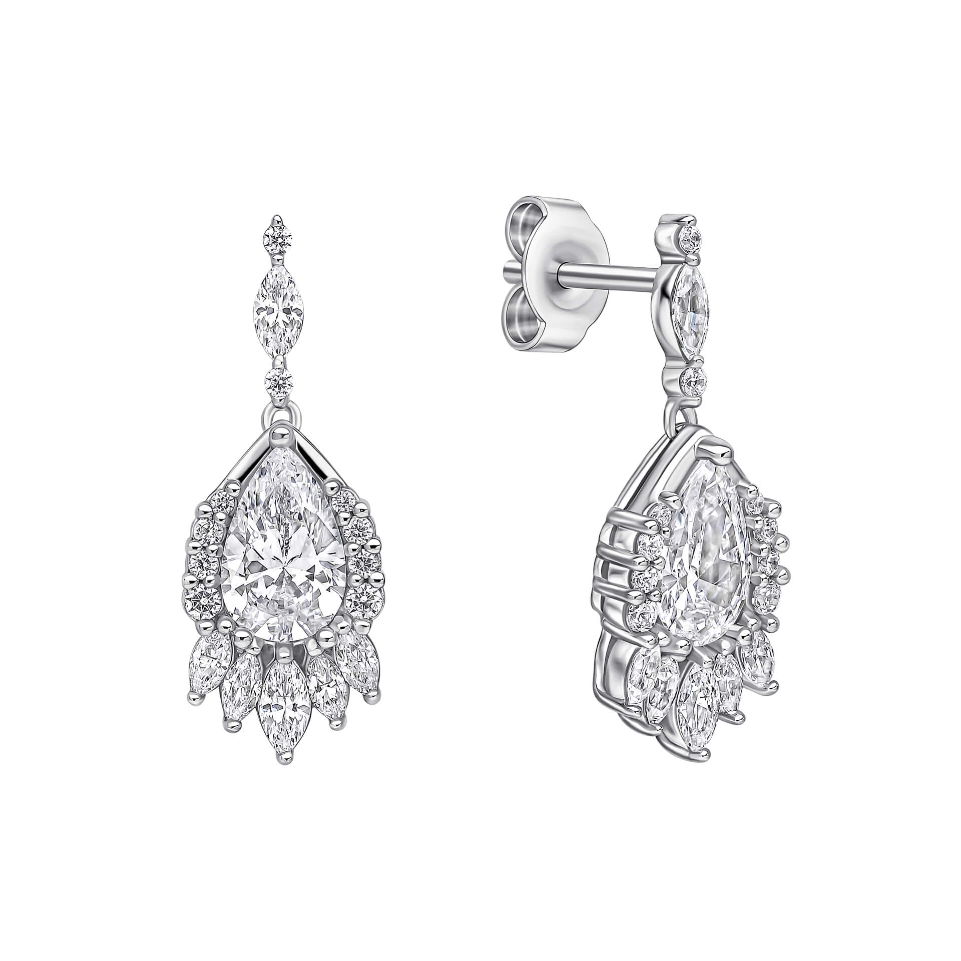 Diamonfire Tropfen Kronleuchter-Ohrringe