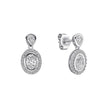 Diamonfire Halo Double Drop Stud Earrings