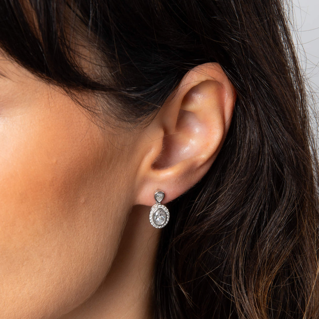 Diamonfire Halo Doppel-Ohrstecker