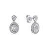 Diamonfire Halo Double Drop Stud Earrings