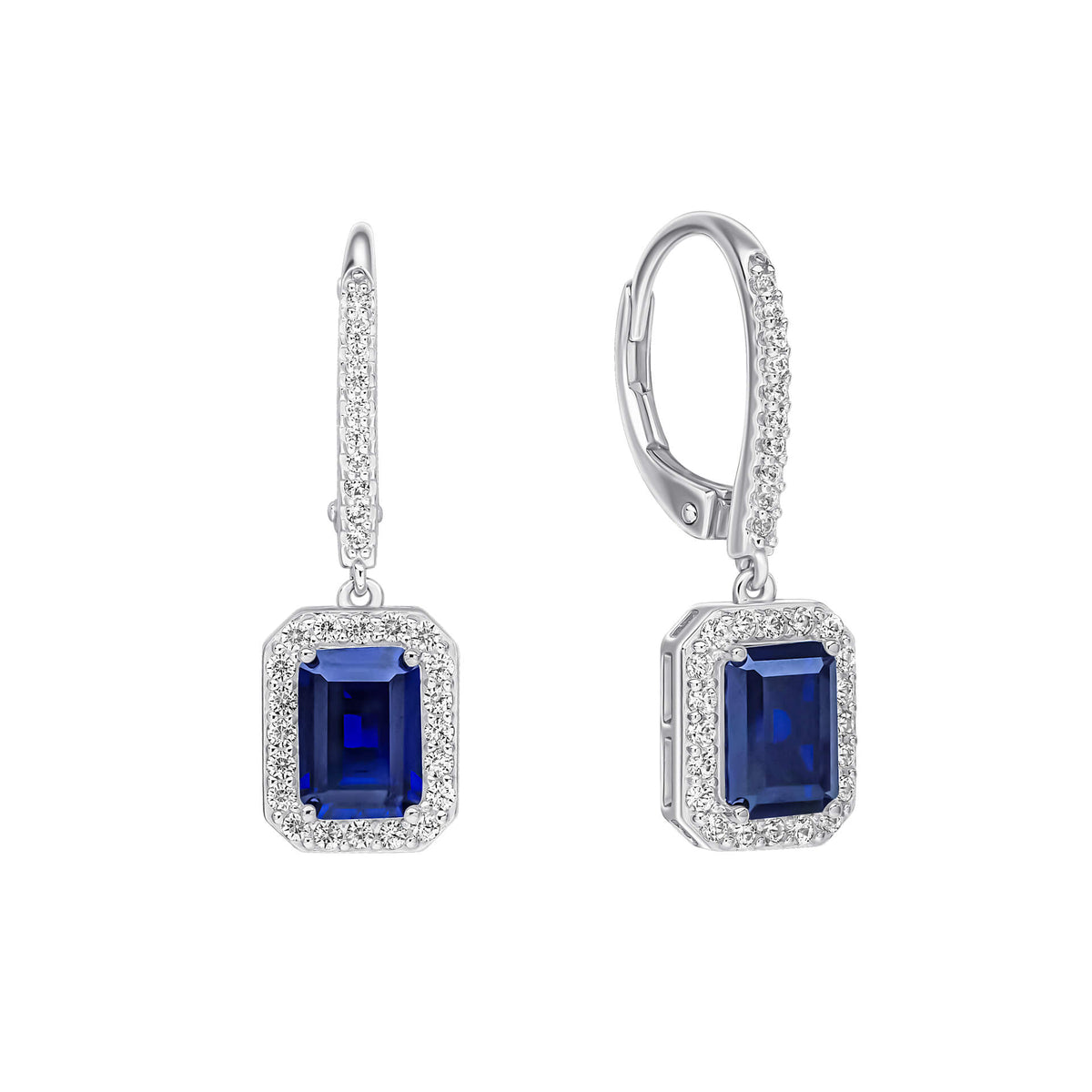 Diamonfire Geometrische Halo Tropfenohrringe