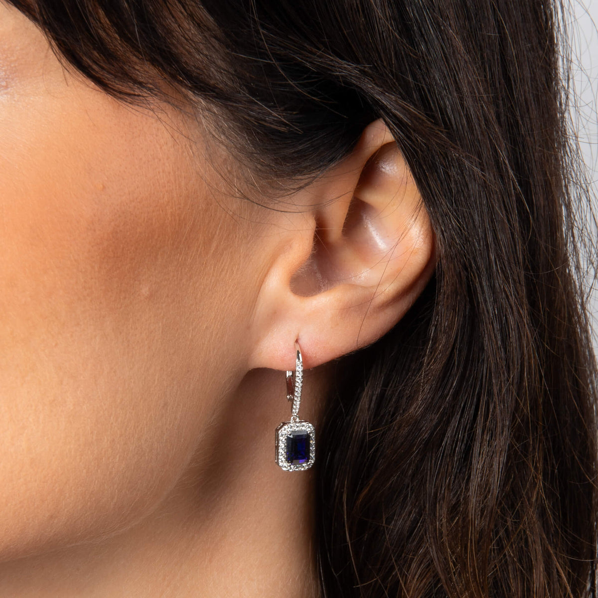 Diamonfire Geometrische Halo Tropfenohrringe