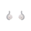 Diamonfire Halb-Halo Perlenohrstecker