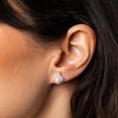 Diamonfire Halb-Halo Perlenohrstecker