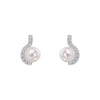 Diamonfire Halb-Halo Perlenohrstecker
