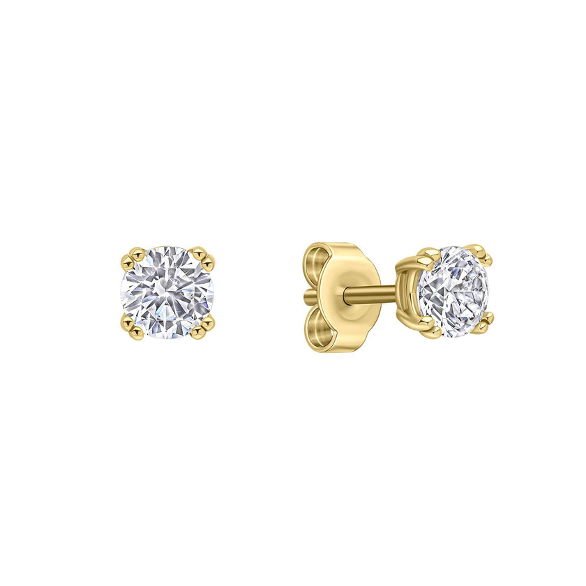 Diamonfire Double Claw Solitär Ohrstecker