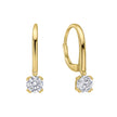 Diamonfire Double Claw Solitaire French Hook Ohrringe