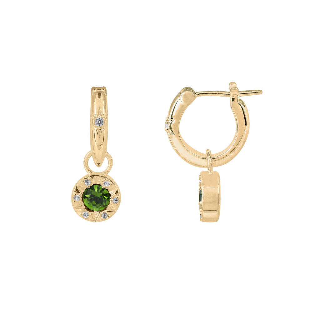 Laura Ashley Fashion Bowen Star Crystal Hoop Earrings