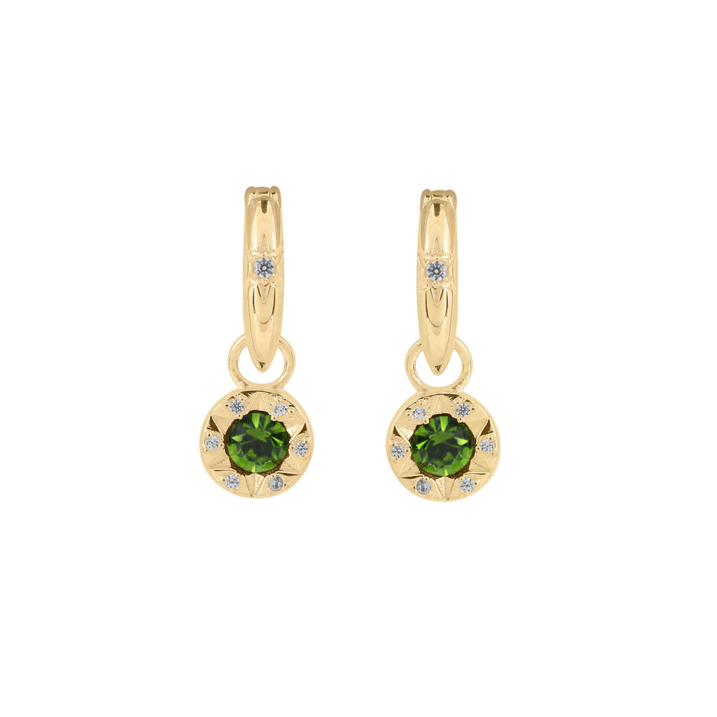 Laura Ashley Fashion Bowen Star Crystal Hoop Earrings