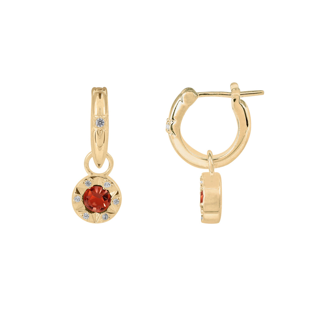 Laura Ashley Fashion Bowen Star Crystal Hoop Earrings