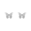 Laura Ashley Silver Butterfly Garden Stud Earrings