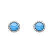 Beginnings Milgrain Semi-Precious Cabochon Birthstone Earrings