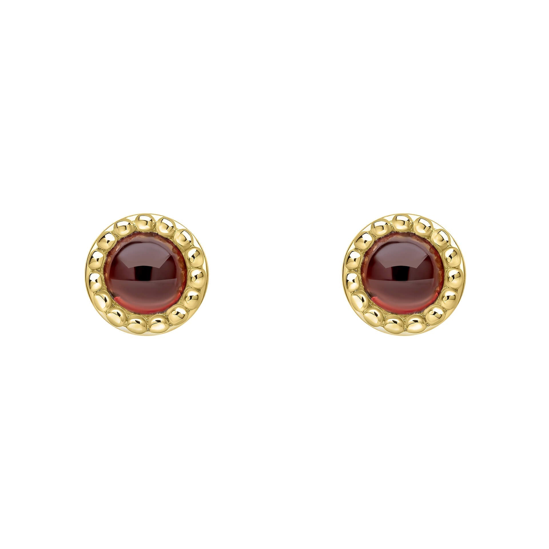 Beginnings Milgrain Semi-Precious Cabochon Birthstone Earrings