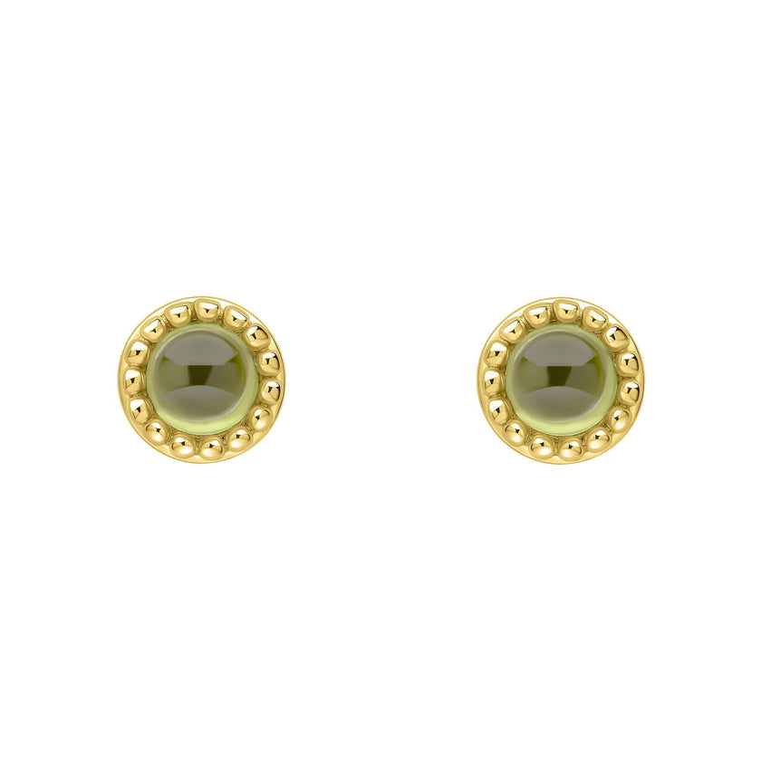Beginnings Milgrain Semi-Precious Cabochon Birthstone Earrings