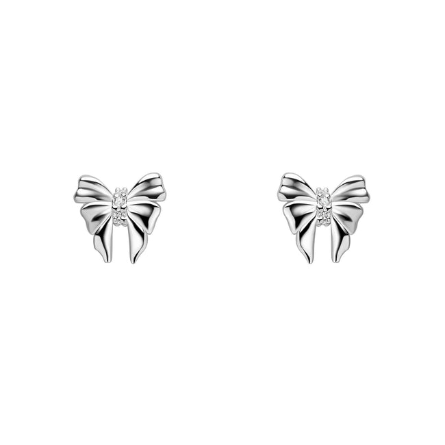 Laura Ashley Silver Kids Milda Schleifenstecker Ohrringe