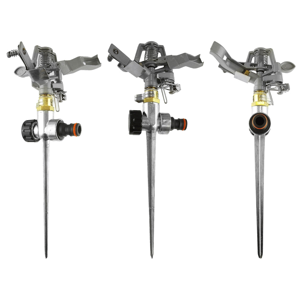 Pulsating Lawn Sprinkler - Metal with Metal Spike