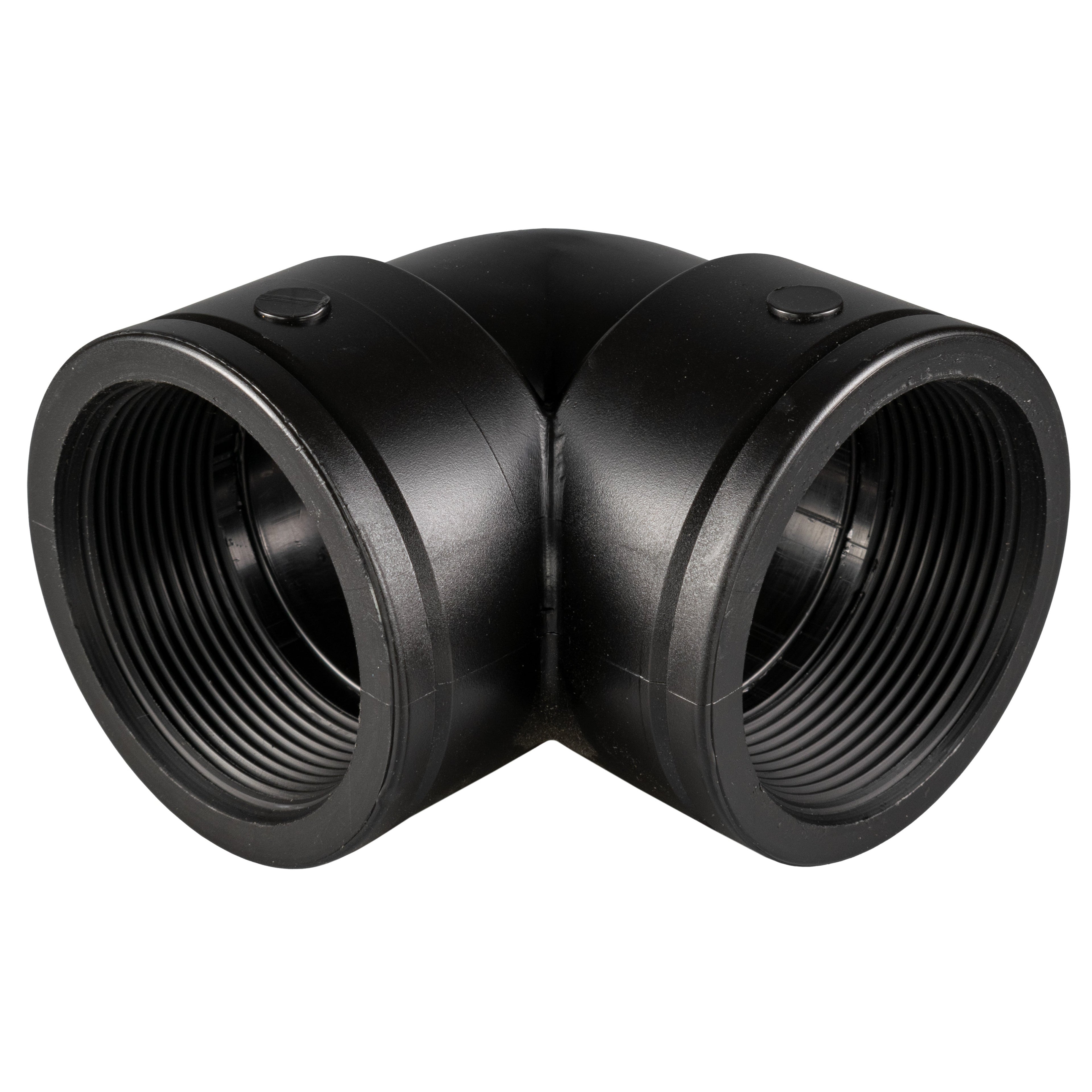 IBC 2” S60X6 Cap with Large Plastic Valve, 2” BSP Elbow and 50mm Barb Straight