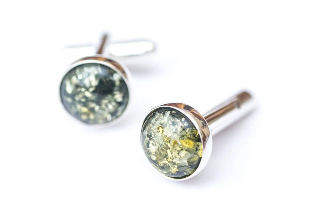 ESSENTIALS Green Amber Cufflinks