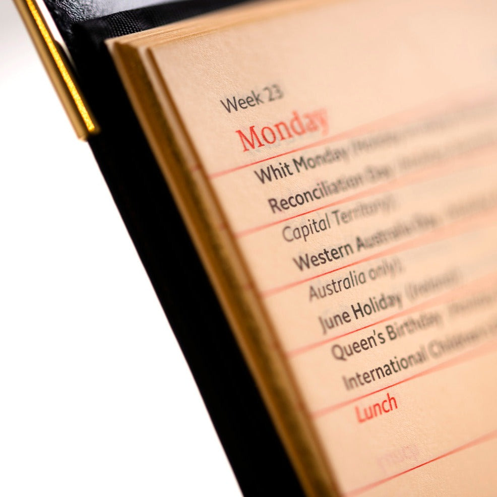 2026 Wallet Diary - Week-to-View Planner -  Black