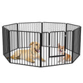 PawHut 80cm 8 Panels Heavy Duty Dog Pen, Pet Playpen for Indoors, Outdoors, Small, Medium Dogs