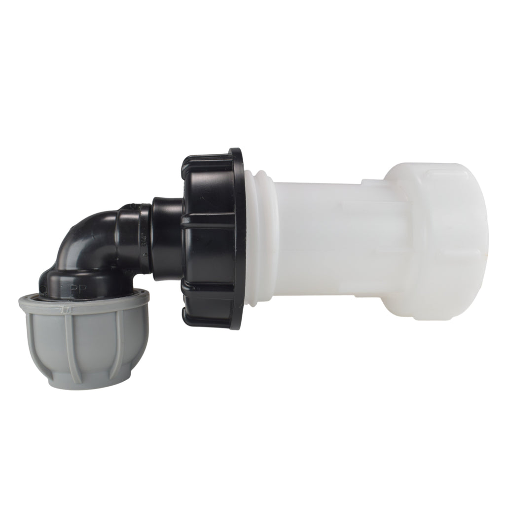 IBC Extender with 2” S60X6 Cap and 32mm MDPE Elbow