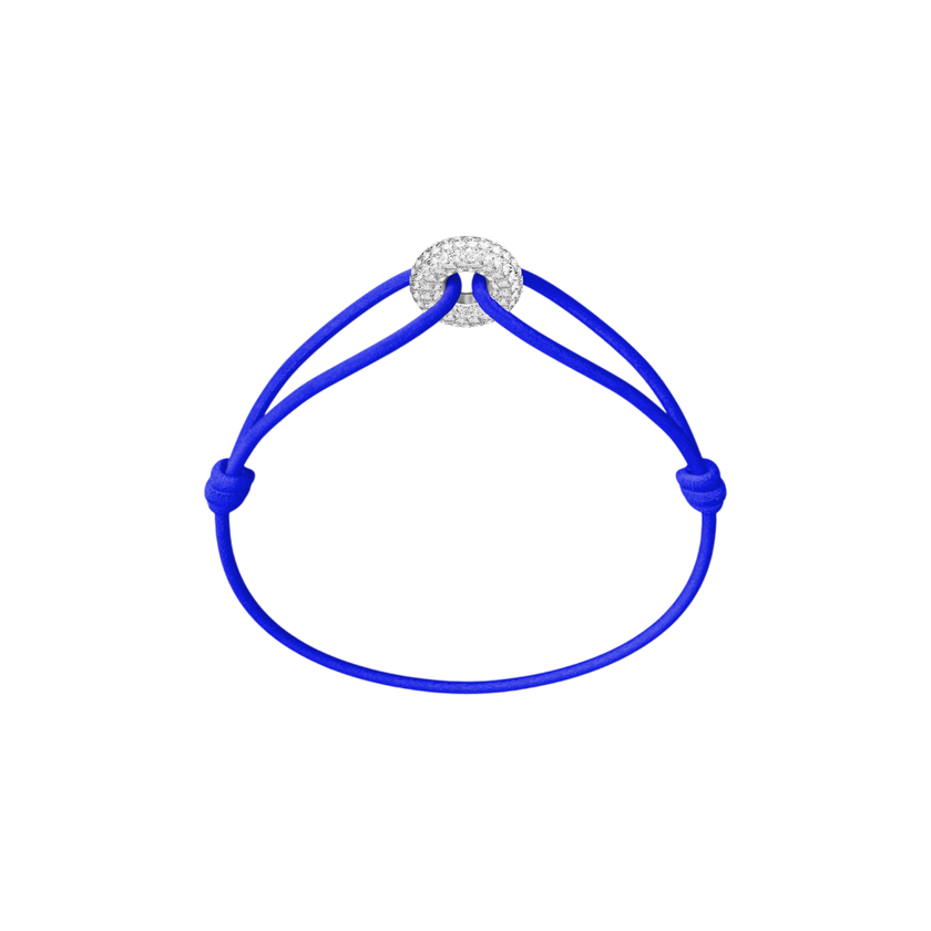 Mini Silver Soho Pavé Cord Bracelet