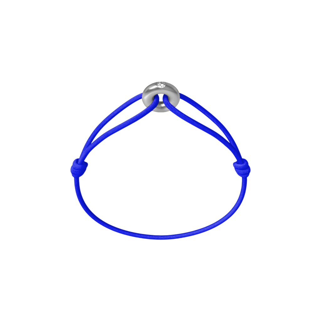 Mini Silver Soho Diamond Cord Bracelet