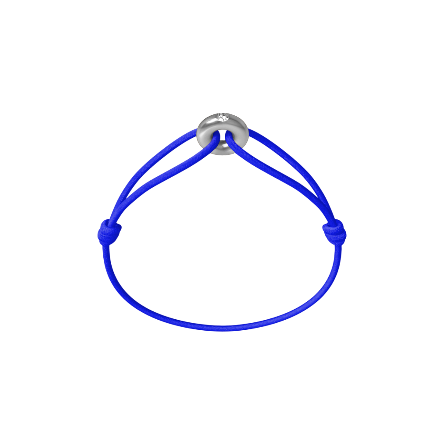 Mini Silver Soho Diamond Cord Bracelet