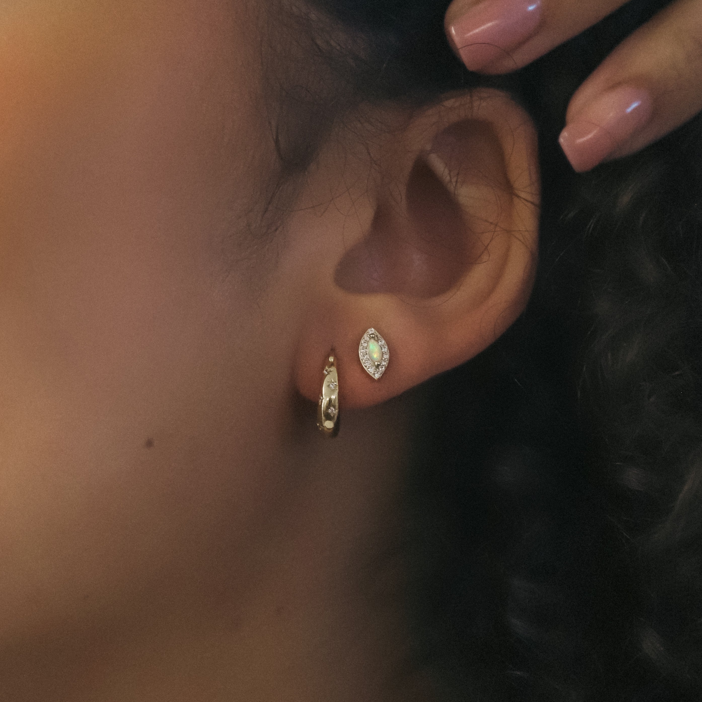 Esti Star Hoop Earrings | 18K Gold Plated