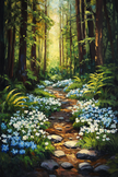 Enchanted Woodland Glade Canvas