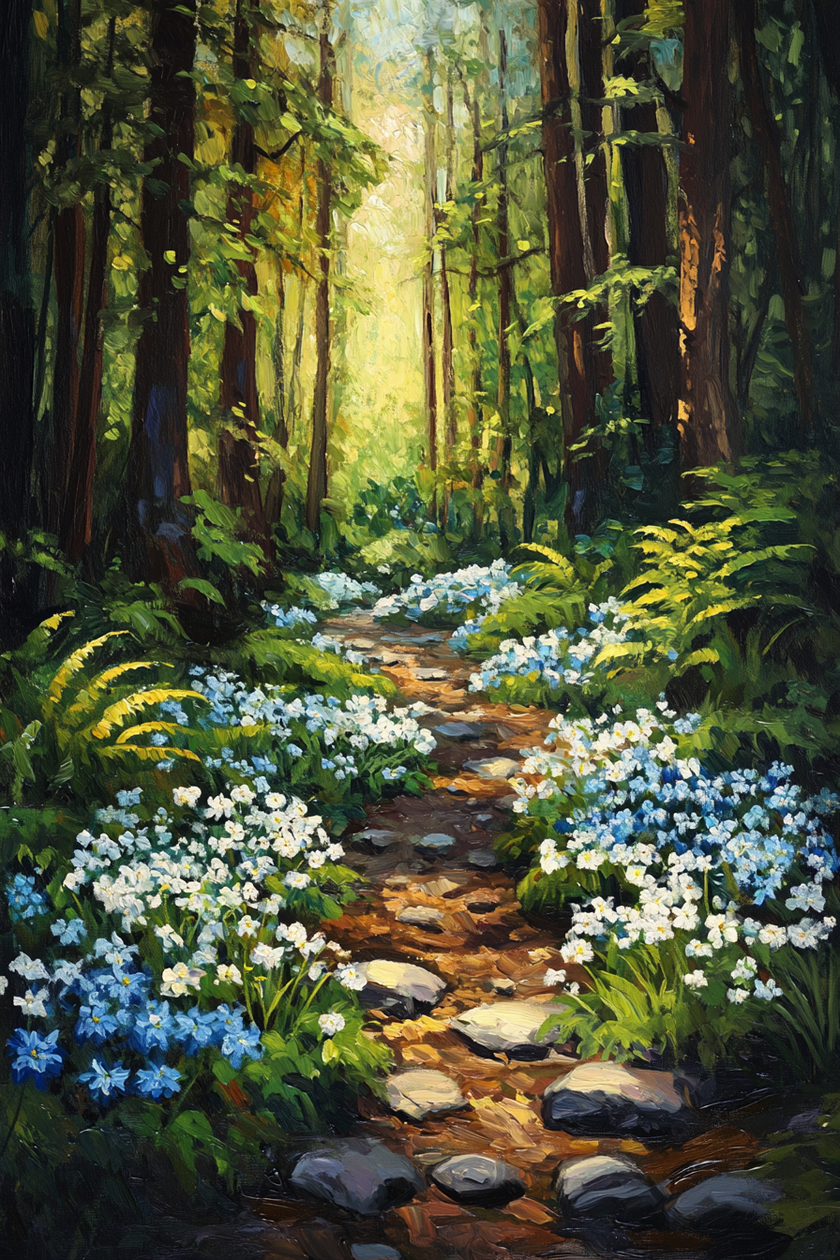 Enchanted Woodland Glade Canvas
