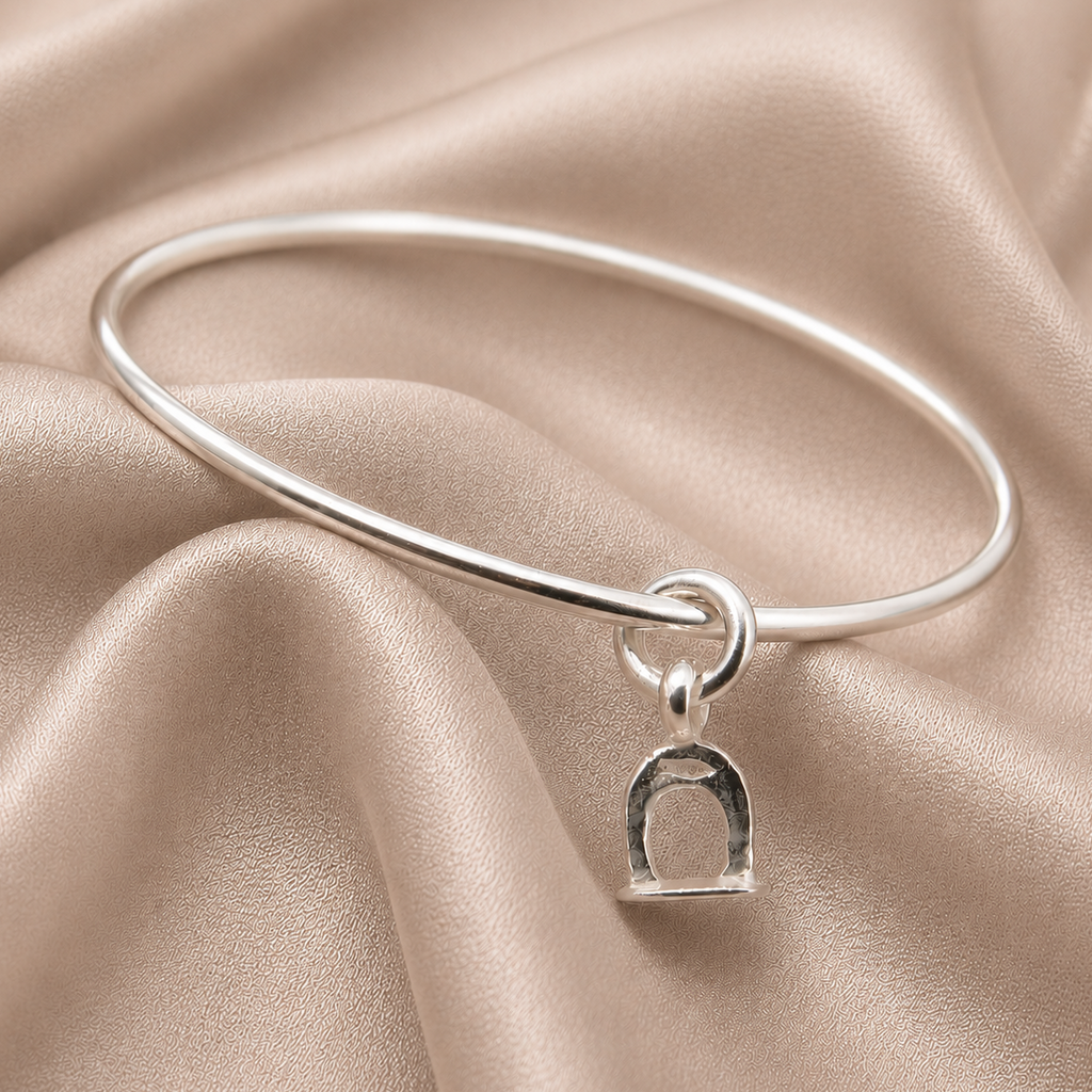 Equestrian Stirrup Charm Bangle
