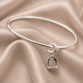 Equestrian Stirrup Charm Bangle