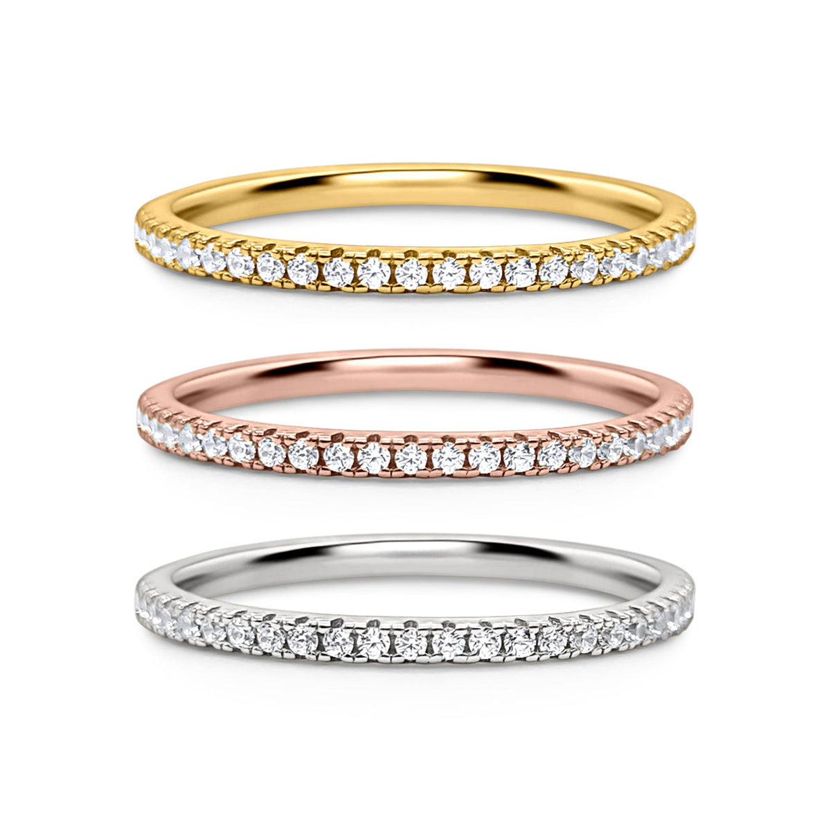 Set aus Stapelringen „Essential Eternity“