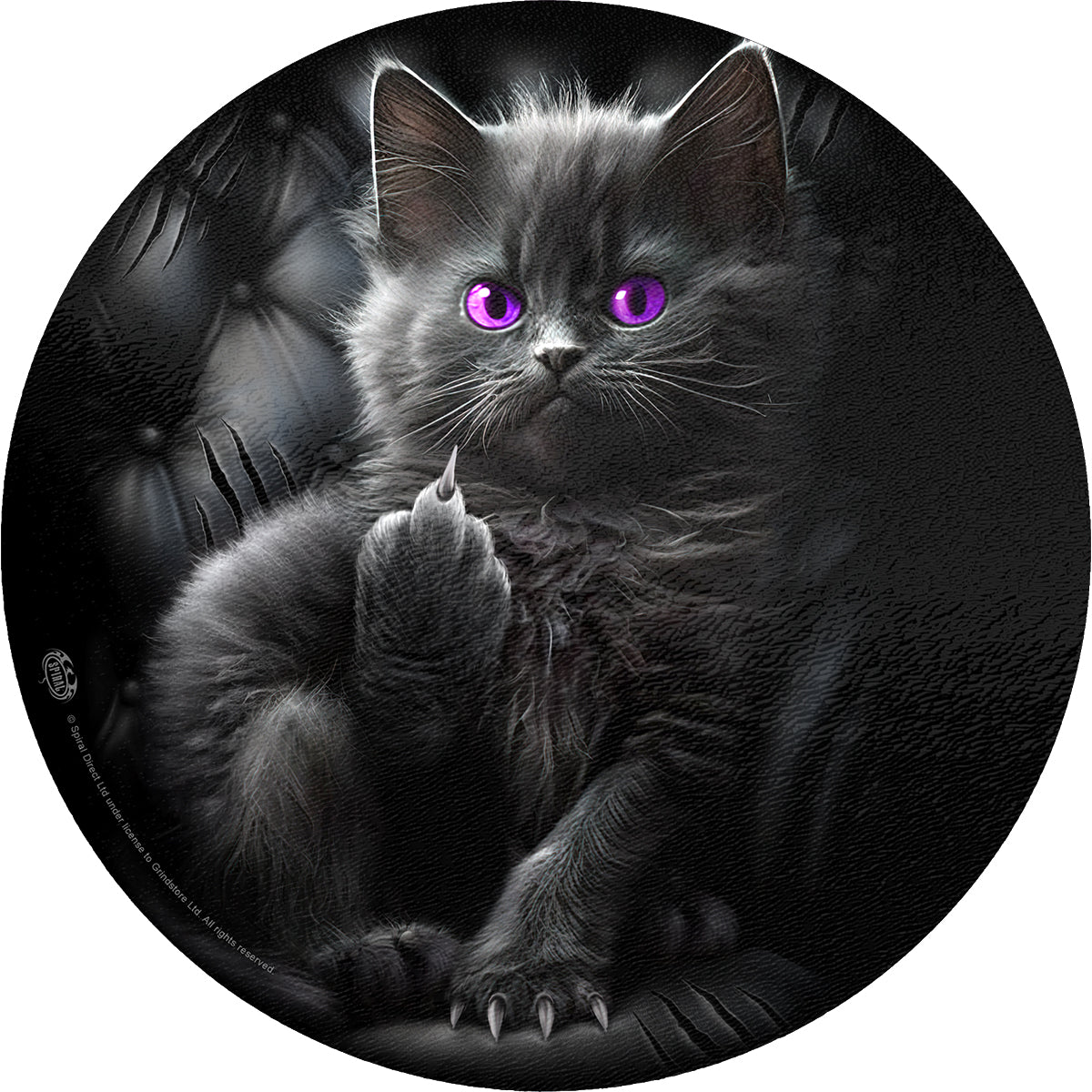 CATTITUDE - Glass Chopping Board (Circular)