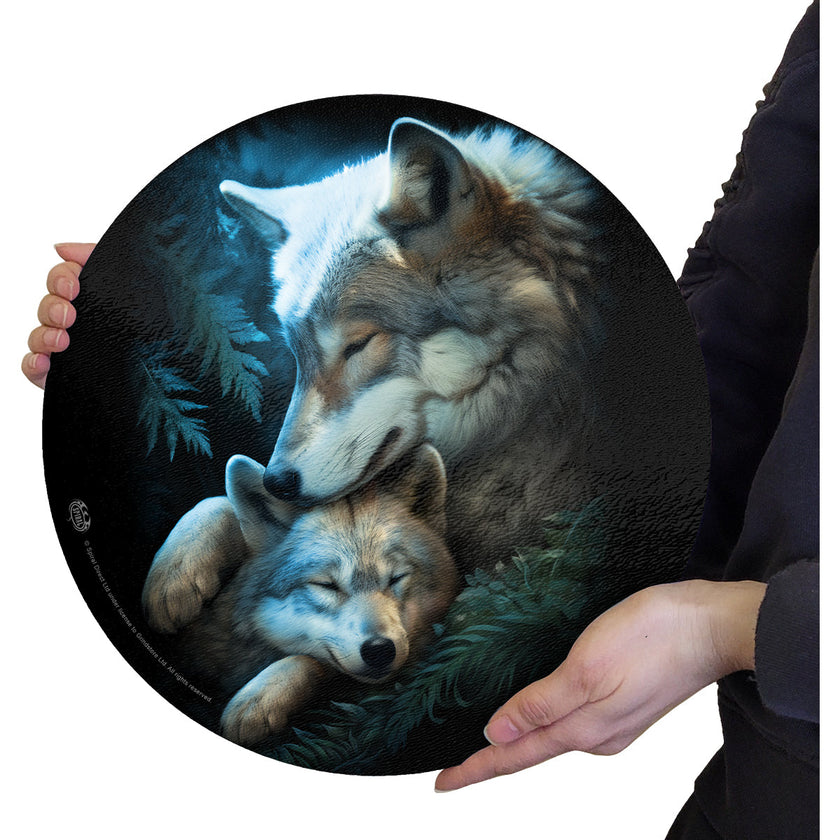 MOTHER'S LOVE - Glass Chopping Board (Circular)