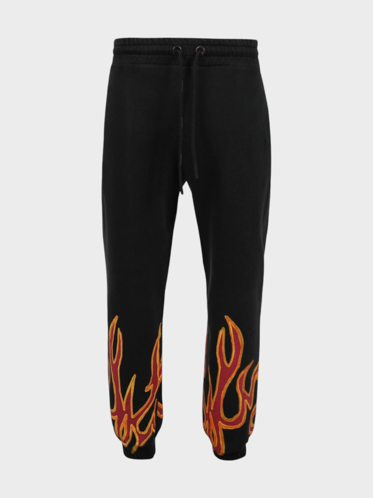 Graffiti Flames Sweatpants Black Red